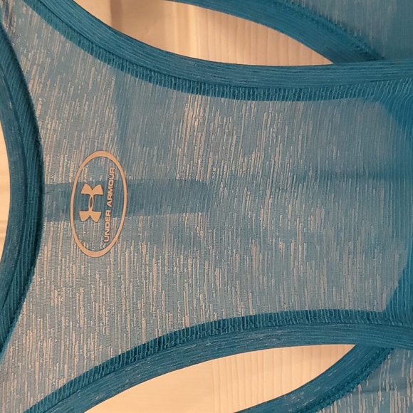 Under Armour Heat Gear Women's Small Teal Blue Tank Top - Picture 3 of 4